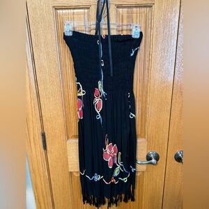 Elegant Black Floral Maxi Dress